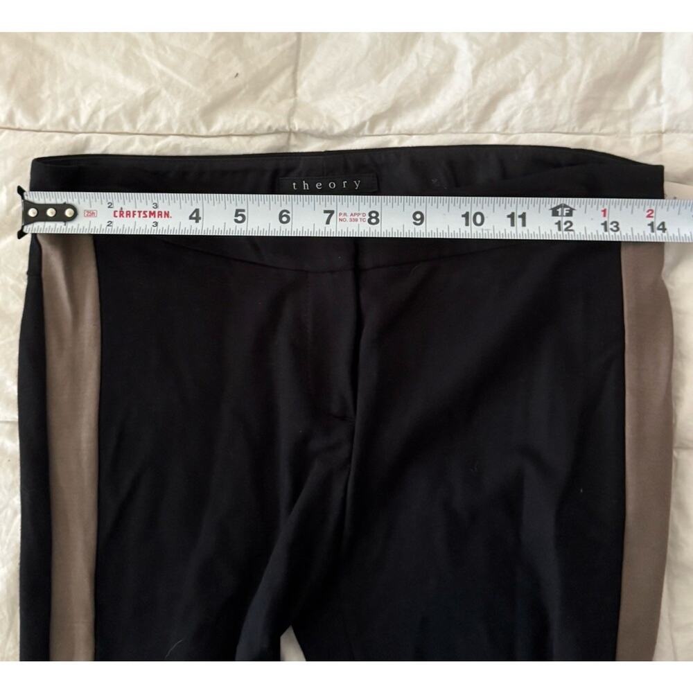 THEORY Rosamon Skinny Stretch Riding Pant Legging Black Stone Taupe Sz 2 NWT - Picture 5 of 6